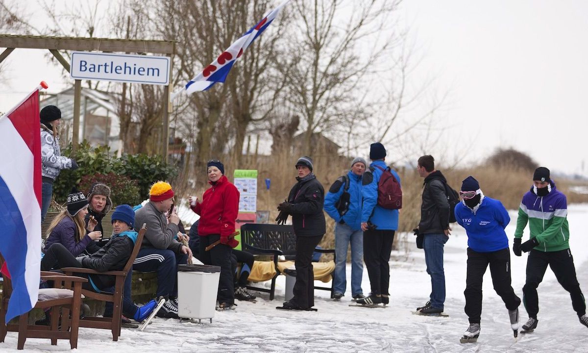 Het wordt verschrikkelijk koud in Nederland, schaatsen kunnen uit het vet