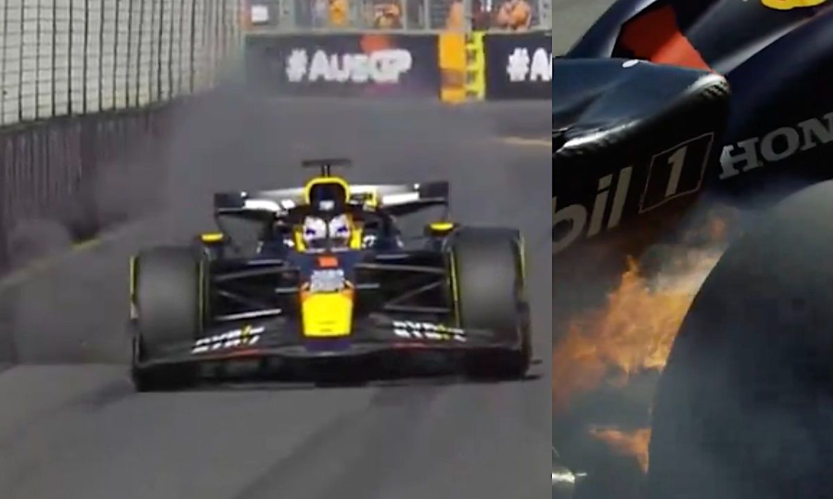 Auto Max Verstappen knalt uit elkaar tijdens GP Australië (beelden)
