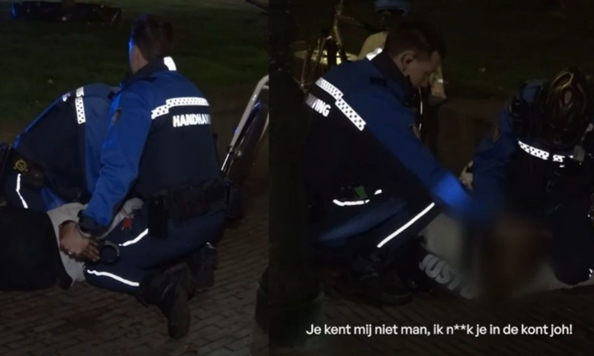 VIDEO: doorgeslagen gek wordt gearresteerd in Overtreders, wil oom agent bijna opvreten