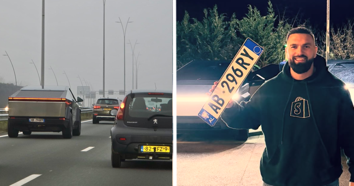 Kosso omzeilt de wet en rijdt als eerste met Tesla Cybertruck op Nederlandse wegen