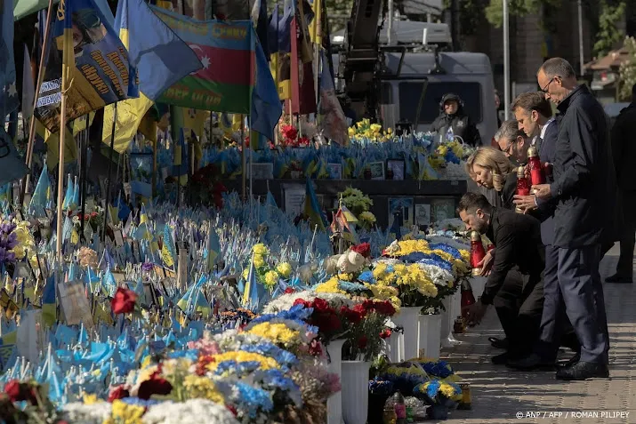 Europese leiders in Kyiv herdenken gesneuvelde Oekraïners