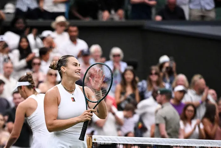 Sabalenka zonder setverlies naar kwartfinales Wimbledon