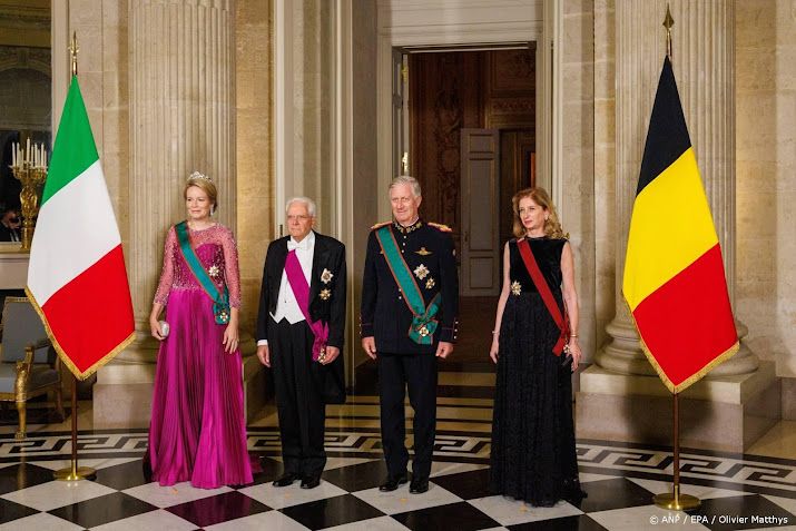 Filip en Mathilde dineren met Italiaanse president Mattarella 