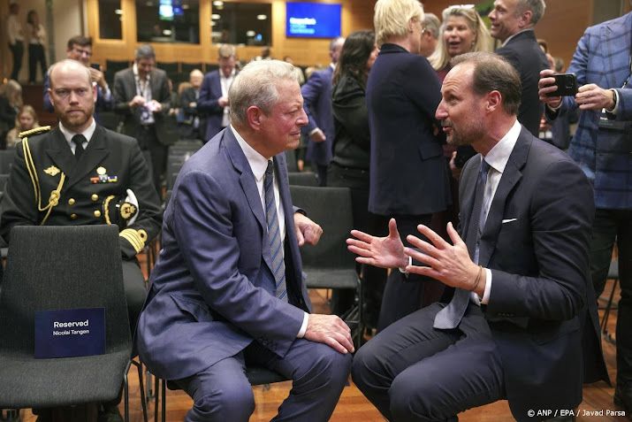 Haakon ontmoet Al Gore op klimaatconferentie