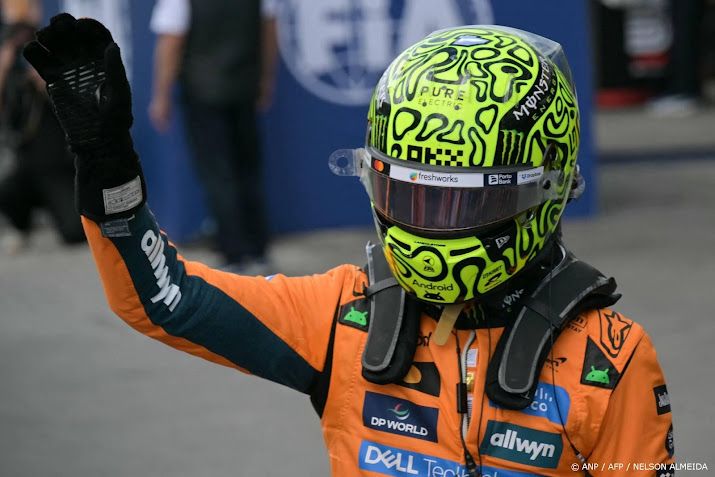 Norris verovert pole in GP van São Paulo, Verstappen zestiende