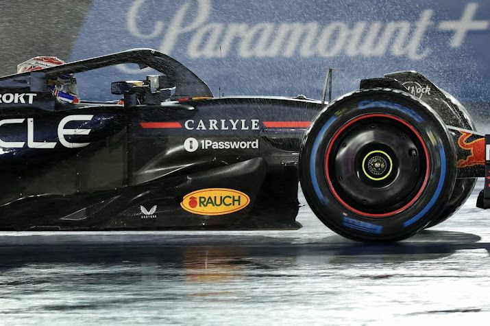 Verstappen tweede in natte kwalificatie Las Vegas, Norris op pole