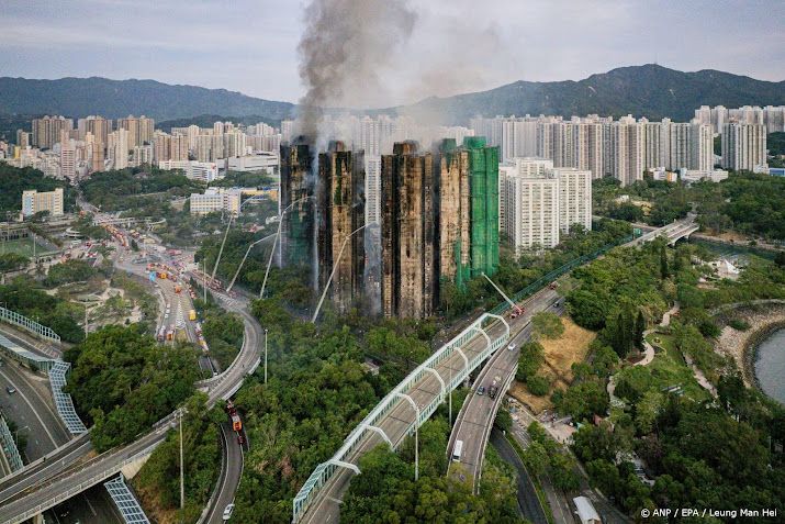 Meer arrestaties na dodelijke brand in Hongkong