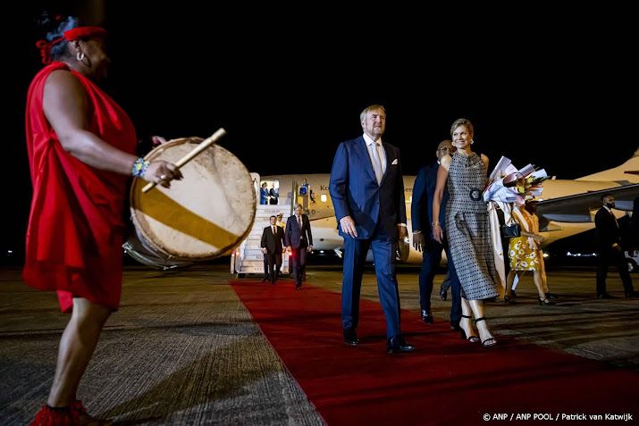 Koningspaar arriveert in Suriname voor staatsbezoek