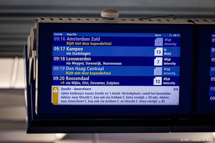 ProRail: koperdief knipte zeven kabels door langs het spoor