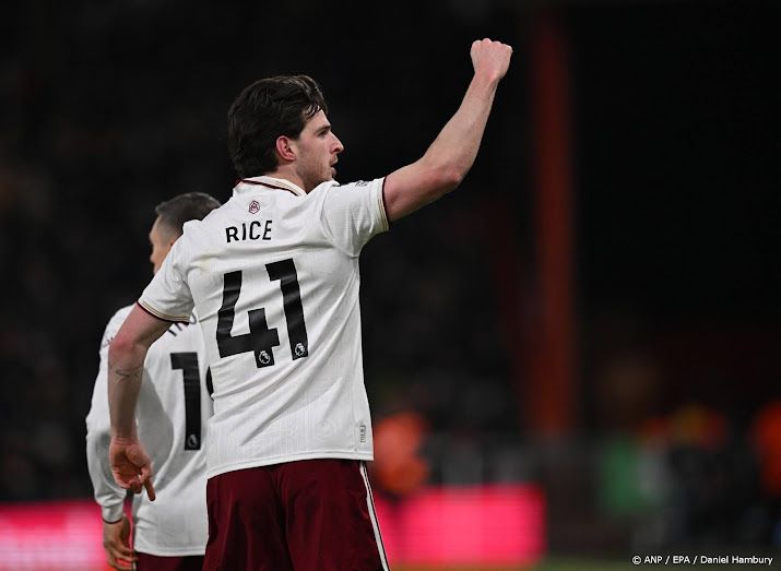 Rice met twee doelpunten belangrijk voor Arsenal in Bournemouth