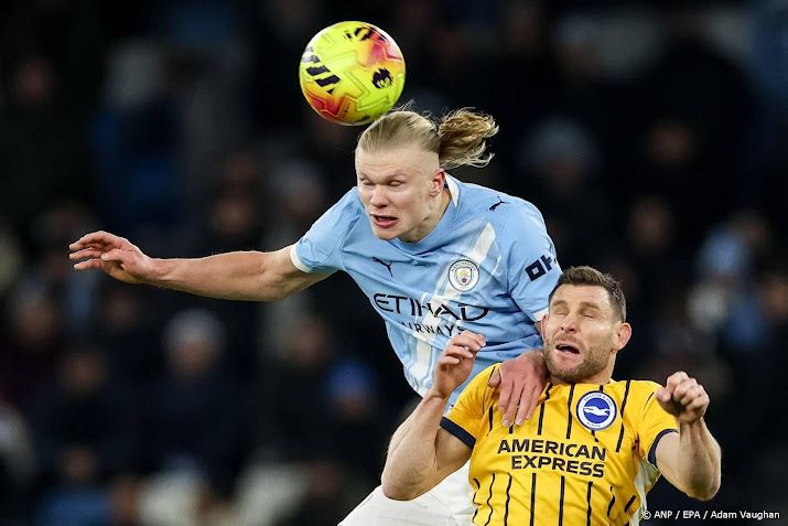 Manchester City voor derde keer op rij gelijk in Premier League