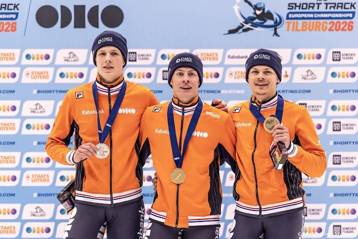 Volledig Nederlands podium op 500 meter bij EK shorttrack