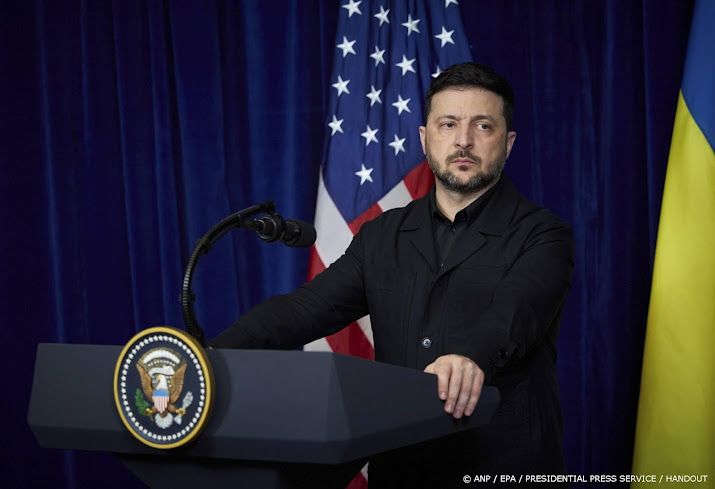 Presidenten Trump en Zelensky in gesprek in Davos