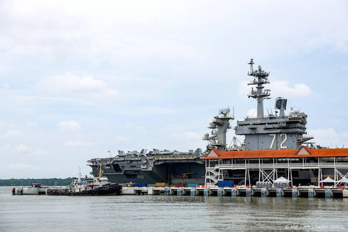 Amerikaans vliegdekschip arriveert in Midden-Oosten