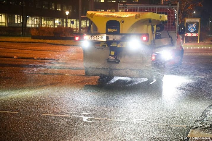 Ook in Flevoland en Noord-Holland code geel om gladheid