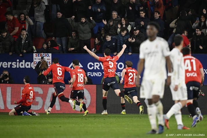 Real Madrid verliest bij Osasuna na doelpunt in slotfase