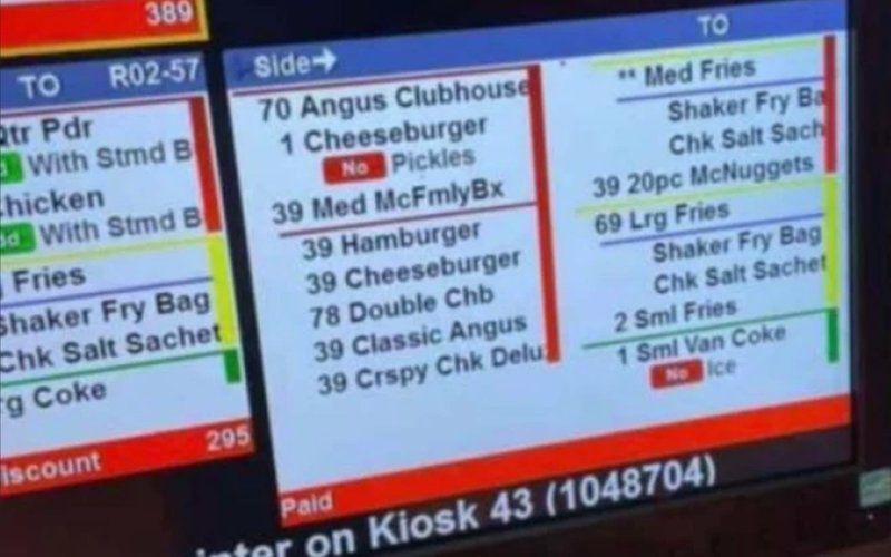 Chaos bij McDonald's na monsterbestelling: 300 hamburgers en één cheeseburger met augurken