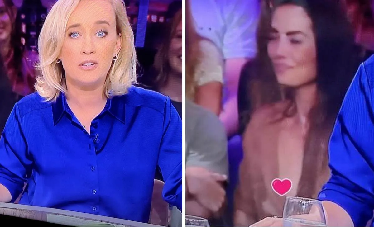 Oeps: Vrouw achter Jinek heeft iets te veel inkijk en laat te veel zien