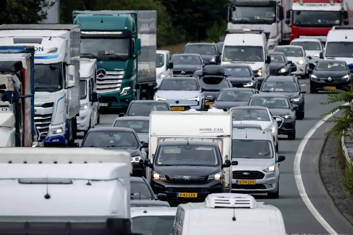 Vakantiedrukte op de Europese wegen