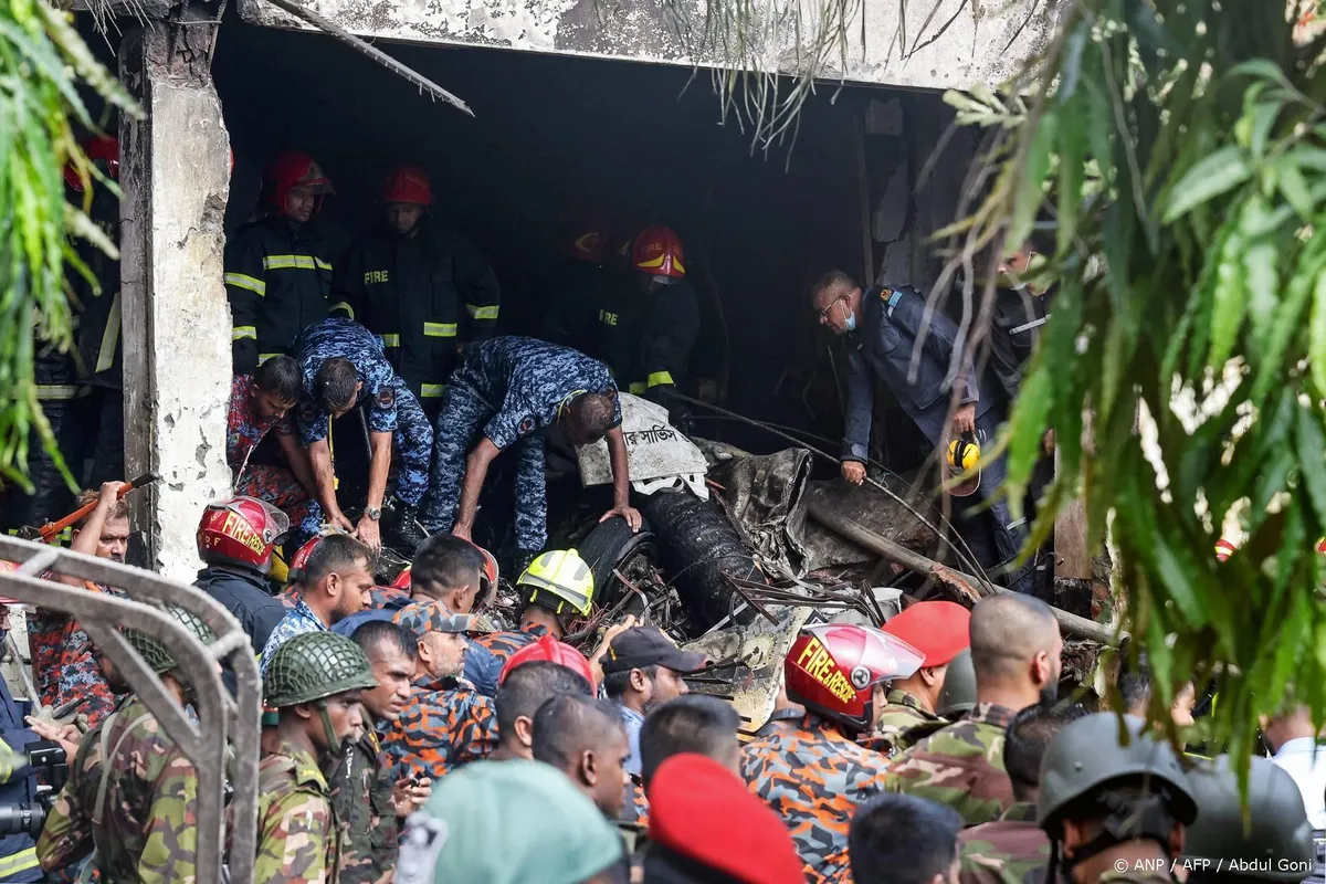 Doden door vliegtuigcrash bij school in Bangladesh