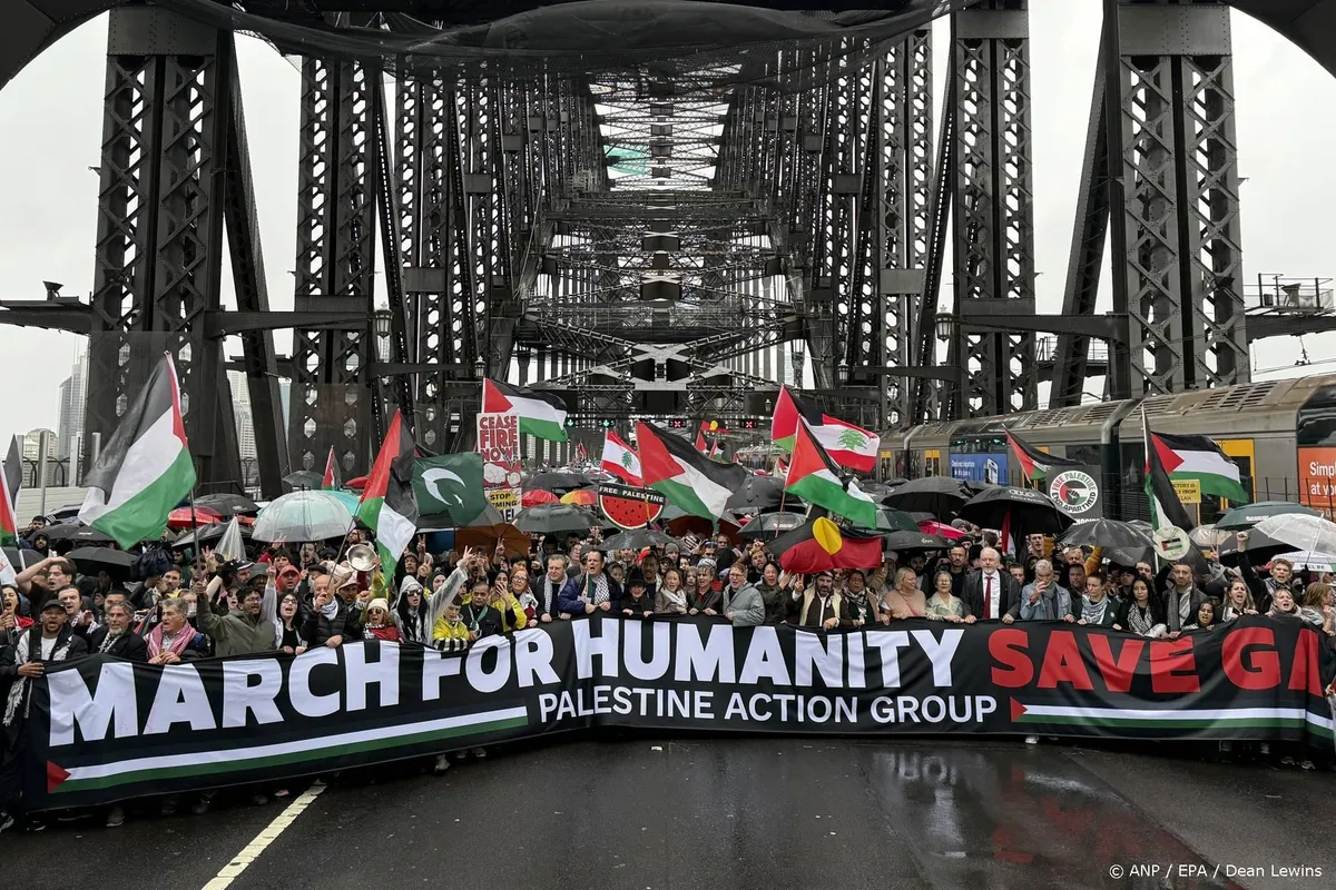 Duizenden Australiërs demonstreren voor vrede in Gaza