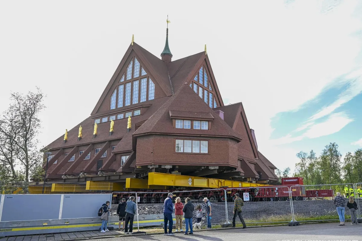 In Zweeds Lapland wordt historische kerk 5 kilometer verplaatst