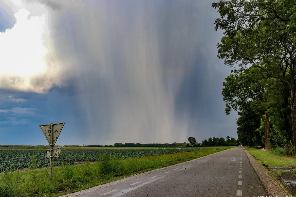 Code geel in hele land om onweersbuien met hagel