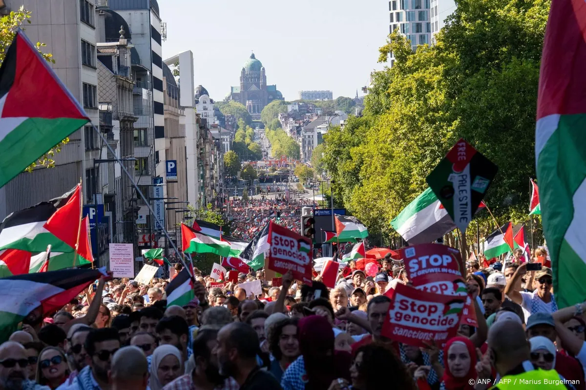 Zeker 70.000 mensen in Brussel voor pro-Palestijnse betoging