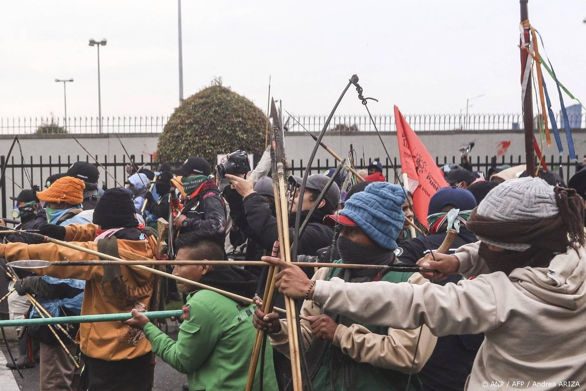 Politieagenten gewond bij protest tegen Trump in Colombia