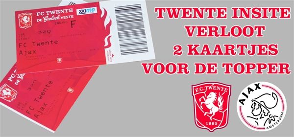 Wij verloten 2 kaartjes voor de topper FC Twente - Ajax
