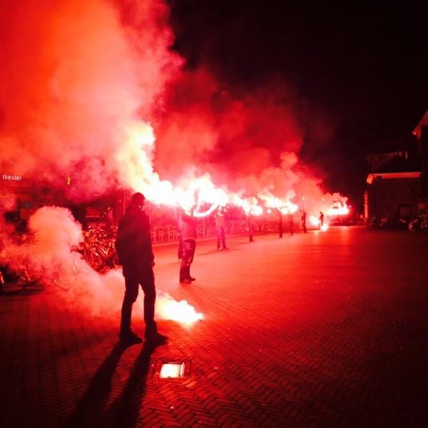 VIDEO: Pyromania binnenstad Enschede