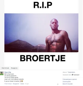 'Broertje' Eljero Elia overleden
