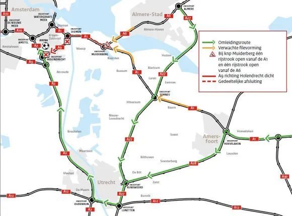 Enorme verkeerschaos hindert supporters FC Twente