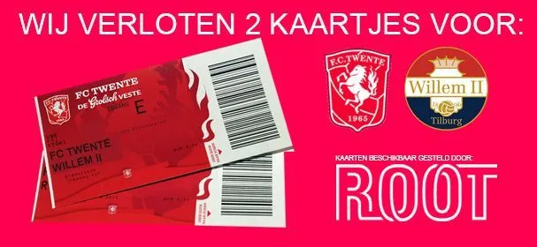 WIN!! 2 kaartjes voor FC Twente - Willem II