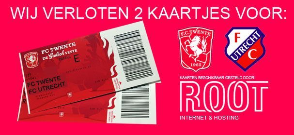 WIN 2 kaartjes voor FC Twente - FC Utrecht