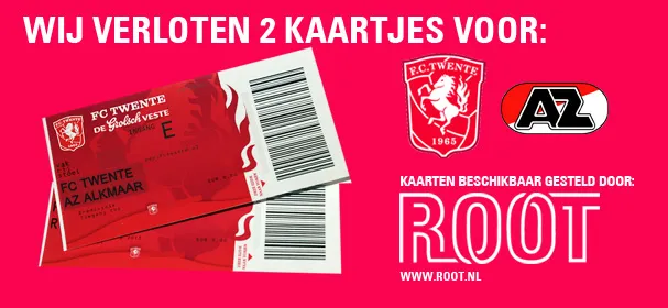 WIN 2 kaartjes voor FC Twente - AZ