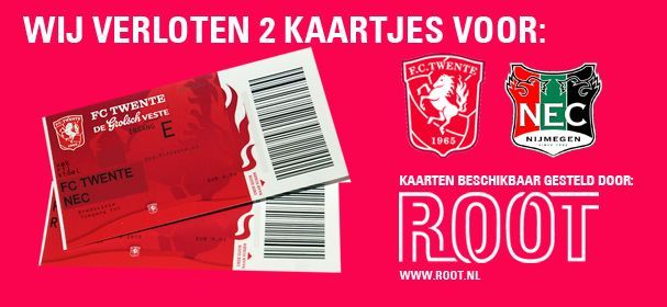 WIN: Twee kaartjes voor FC Twente - NEC