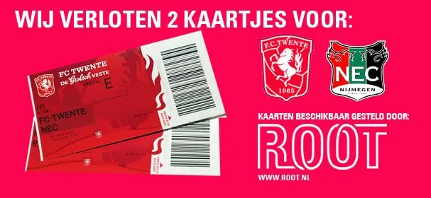 WIN: Twee kaartjes voor FC Twente - NEC
