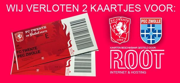 WIN 2 kaartjes voor de derby FC Twente - PEC Zwolle