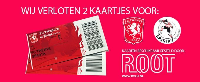 WIN 2 kaartjes voor FC Twente - Sparta