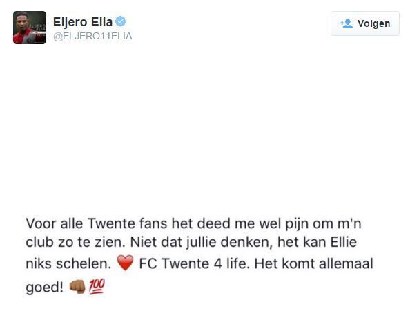 'Tukker' Elia steekt supporters FC Twente hart onder de riem