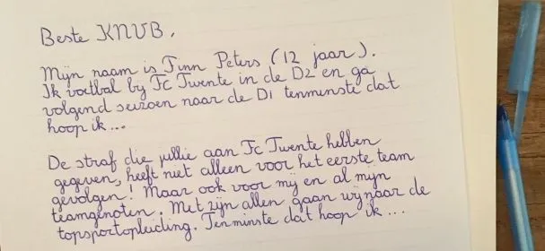 Jeugdspeler schrijft emotionele brief: "Mijn toekomst gaat misschien kapot"