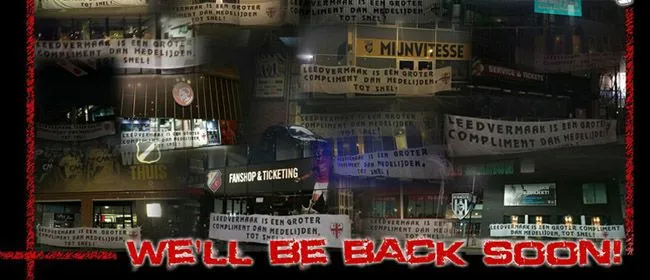 UPDATE: Vak P laat bij alle eredivisieclubs een boodschap achter