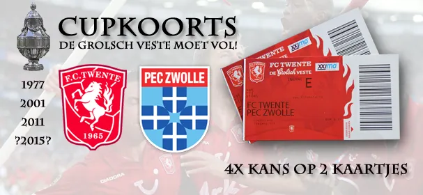 CUPKOORTS! De Grolsch Veste móét vol!