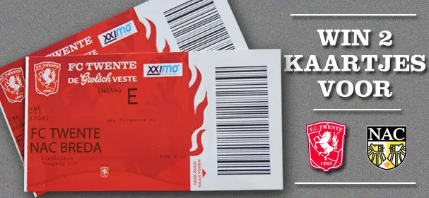 Win 2 kaarten voor FC Twente - NAC