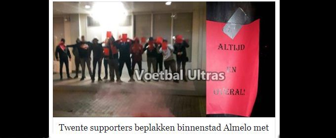 Supporters FC Twente zoeken confrontatie met Heraclieden tijdens tegenactie