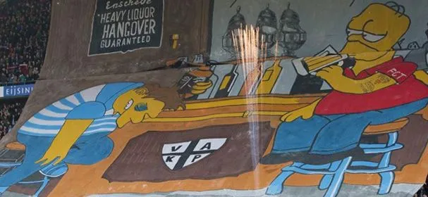 Ultras Zwolle steken de draak met Ultras Vak-P