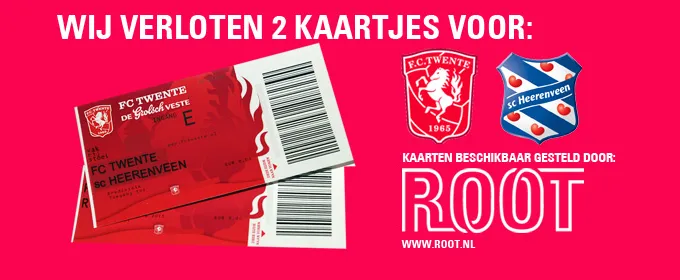 WIN: 2 kaartjes voor FC Twente - sc Heerenveen in de Grolsch Veste