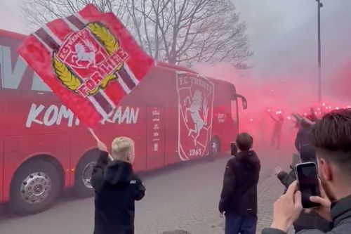 VIDEO | Geweldig! Supporters zwaaien spelersbus uit met mooie sfeeractie: COTE!