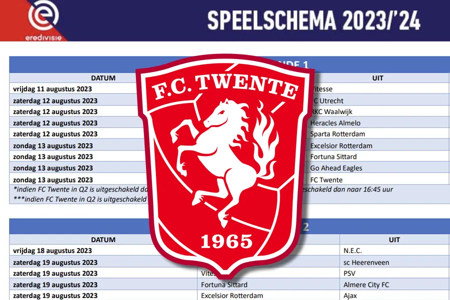 Belangrijkste en meest opmerkelijke punten competitieprogramma 2023-2024